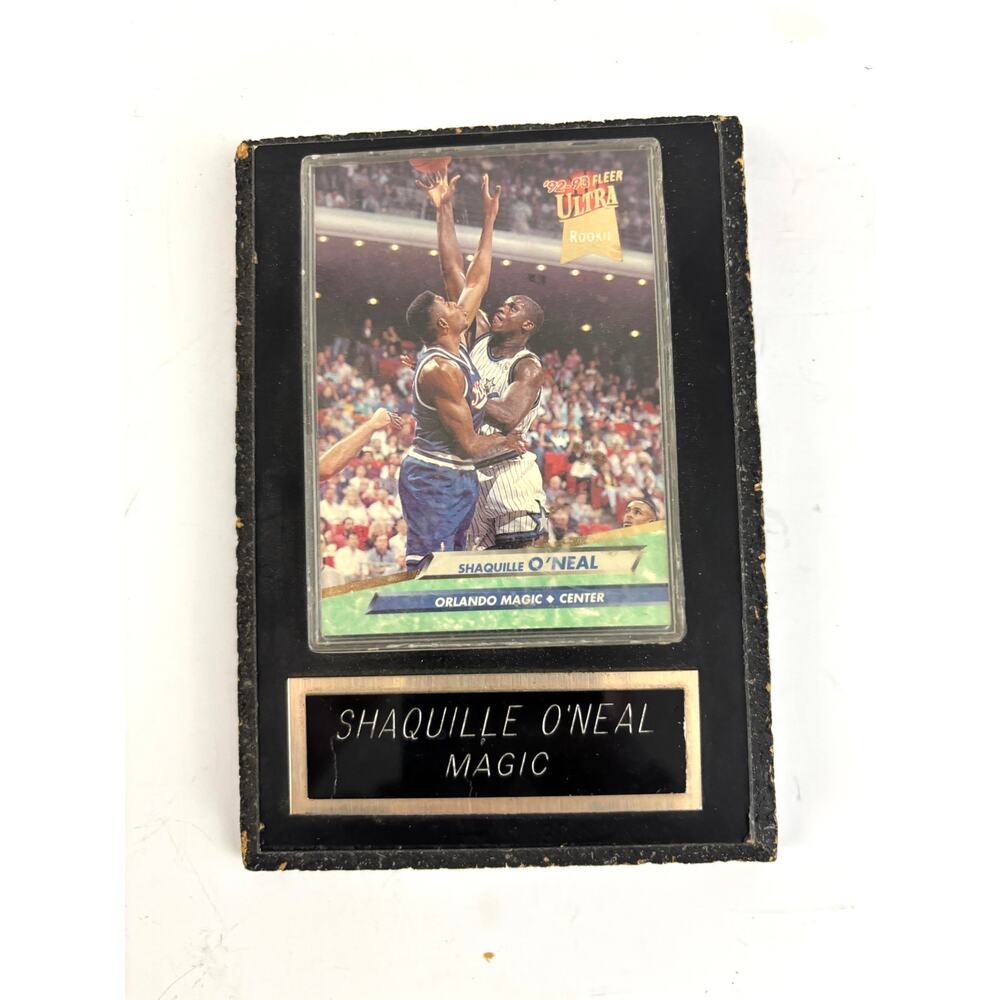 Collectible '92 Fleer Ultra RC Shaquille O'Neal Mounted Display Memorabilia